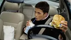 Avoid snacking in your car