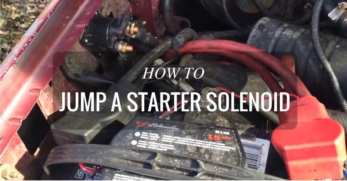 how to jump a starter solenoid