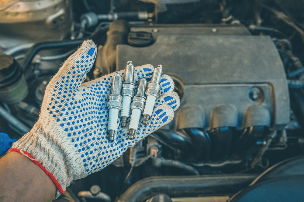 Replacing spark plugs in the car