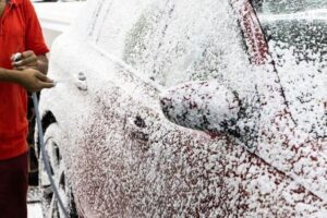 Washing Your Vehicle: Allow snow foam to dwell